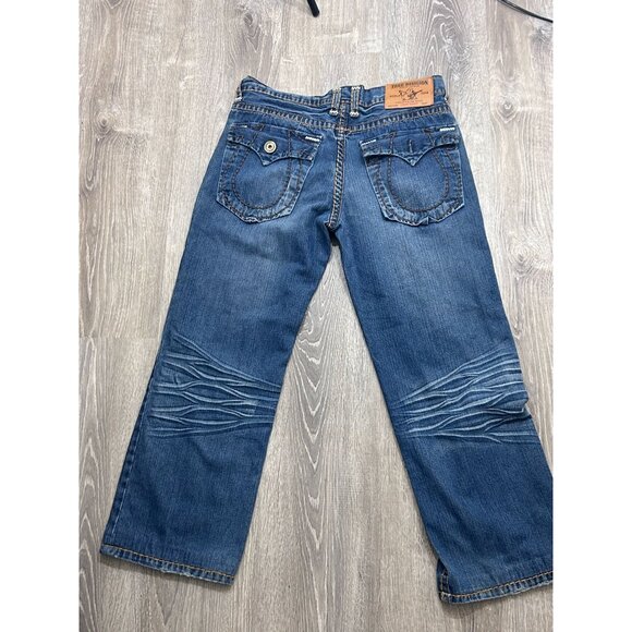 True Religion Ricky Jeans Men's Size 36 Super Straight Leg Outdoor Denim Blue - Picture 7 of 7
